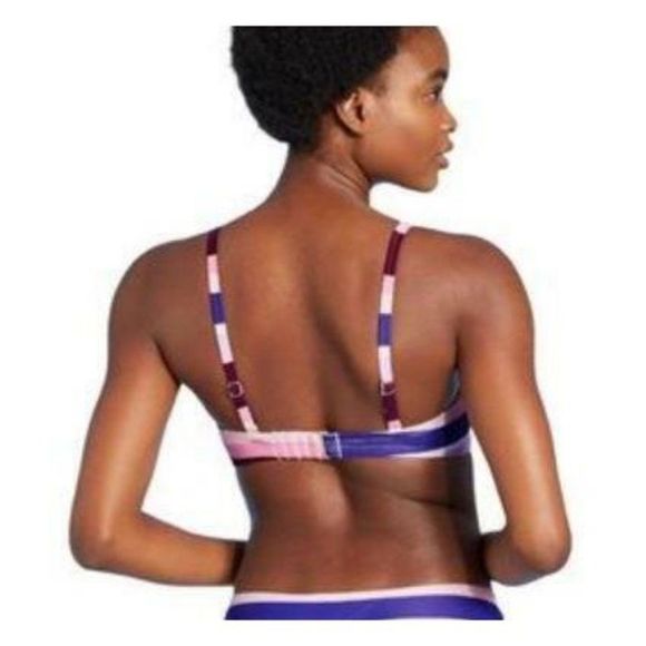NWT Kona Sol stripped bandeau bikini top Medium, straps - Picture 11 of 11